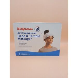 Walgreens Air Compression Head & Temple Massager‎ Adjustable Rechargeable White
